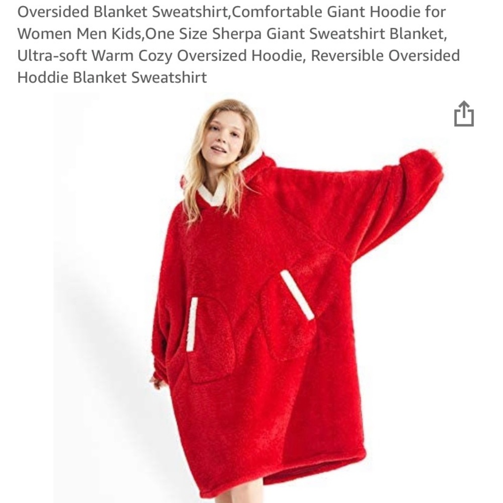 Oversized blanket sweatshirt